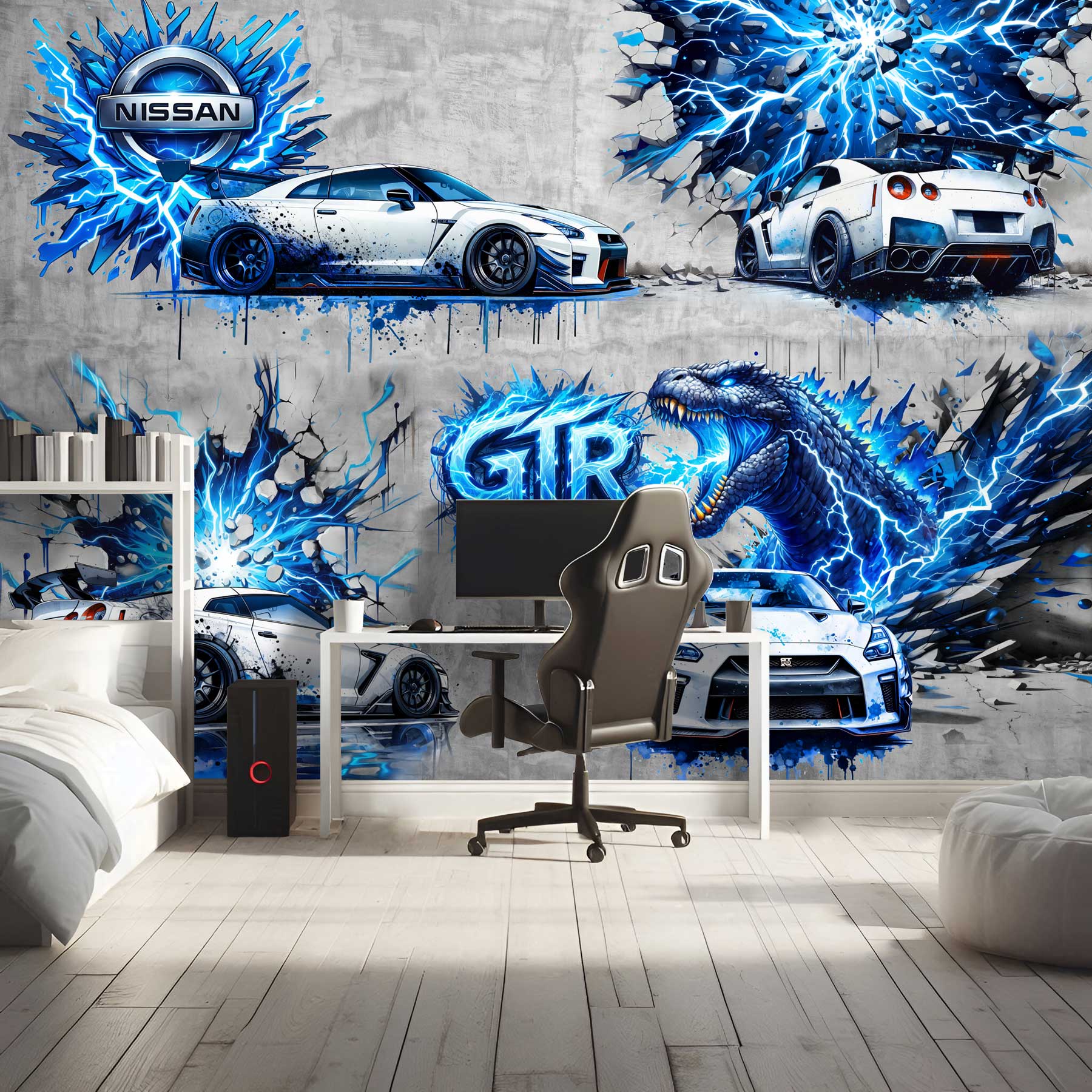 Фототапет Графити Nissan GTR