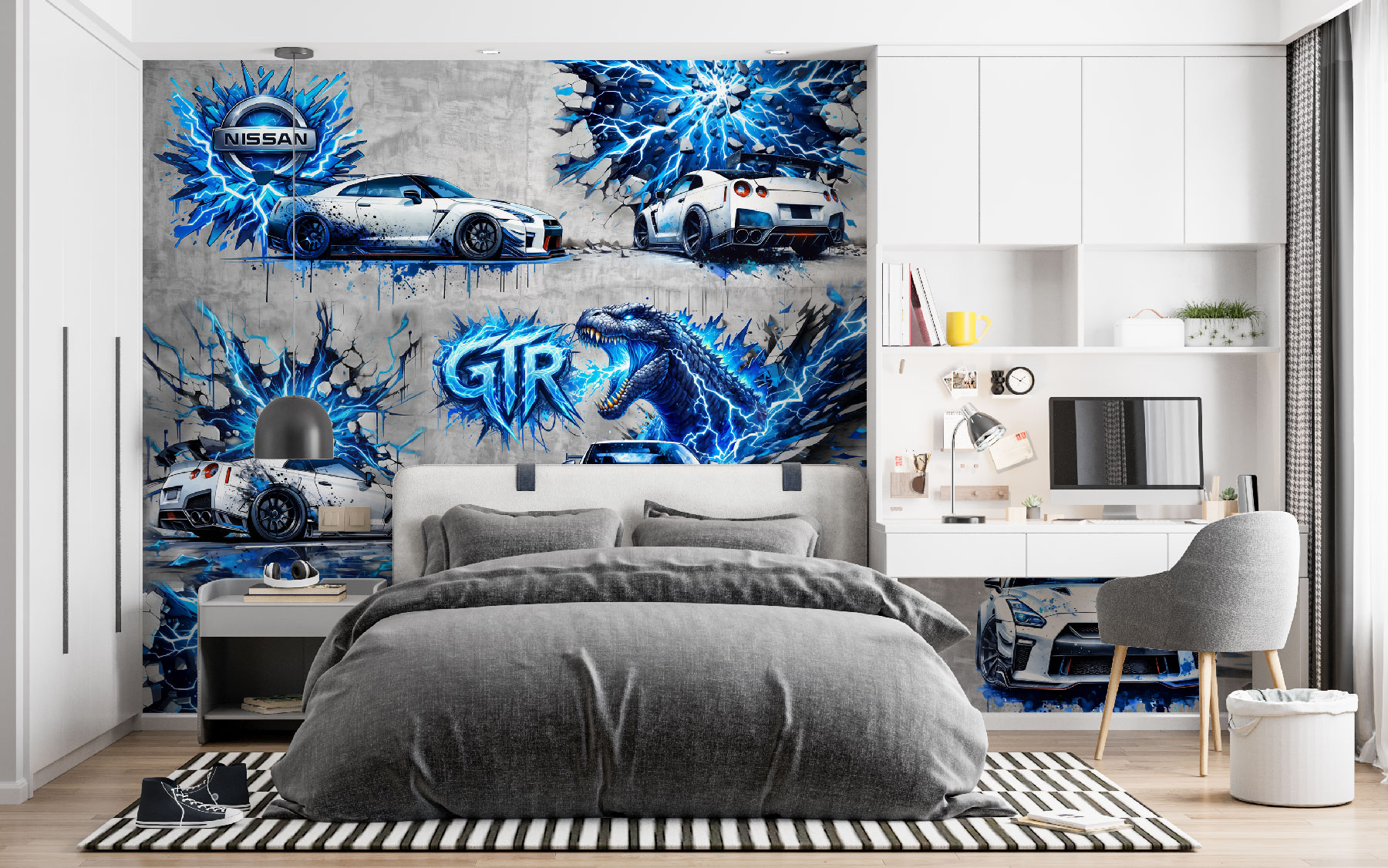 Фототапет Графити Nissan GTR