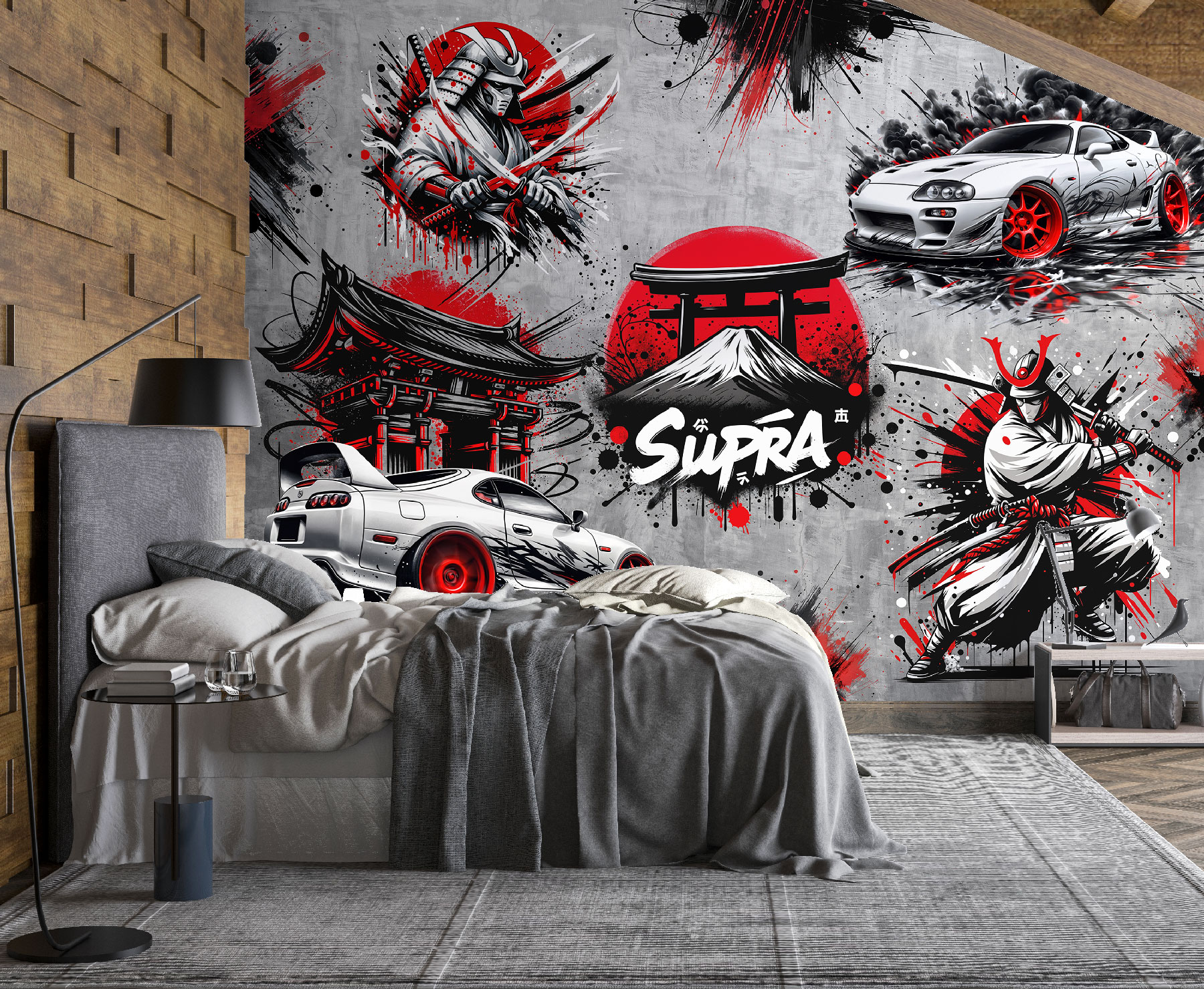 Фототапет за тийнейджъри Toyota Supra Samurai Ninja Japan