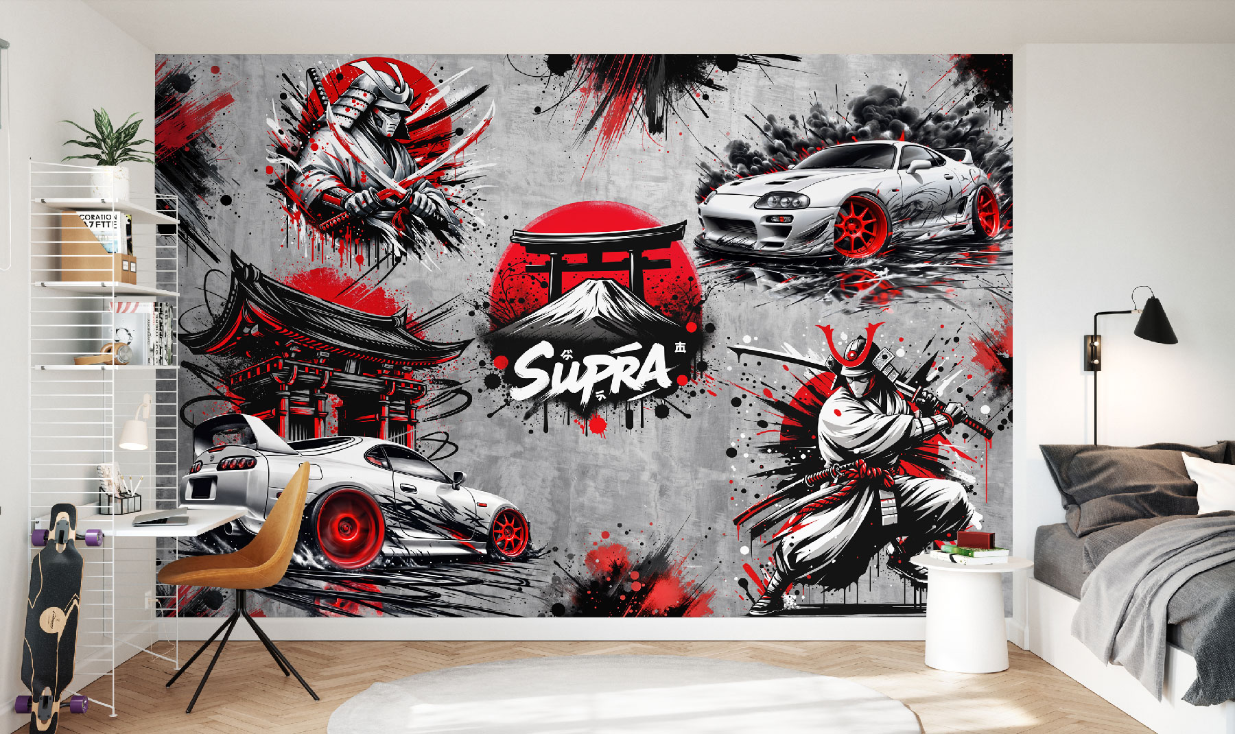 Фототапет за тийнейджъри Toyota Supra Samurai Ninja Japan