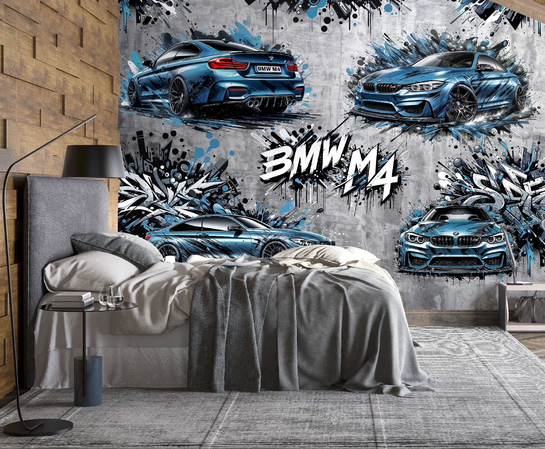 Фототапет графити кола BMW