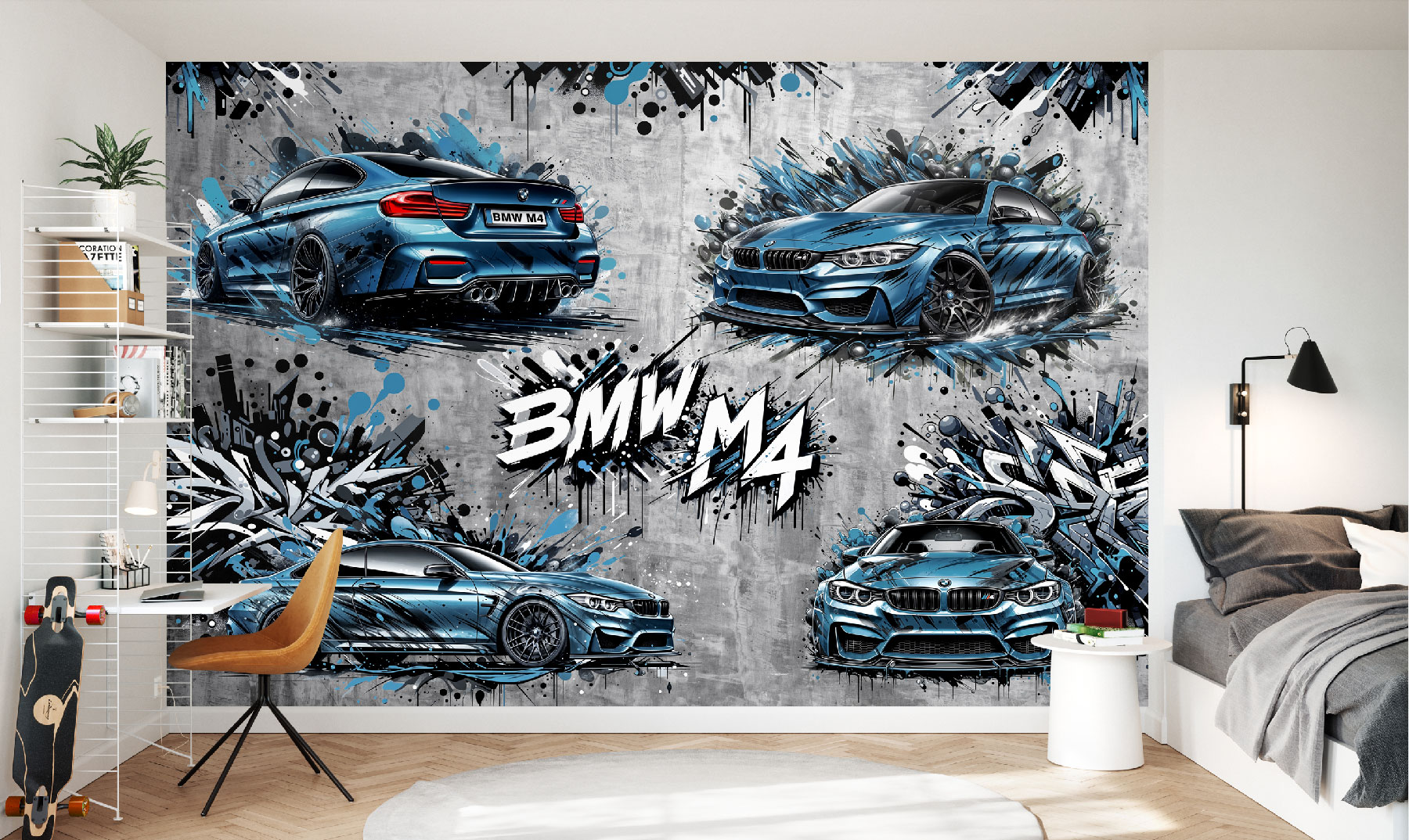 Фототапет графити кола BMW